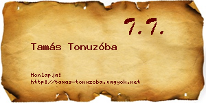 Tamás Tonuzóba névjegykártya